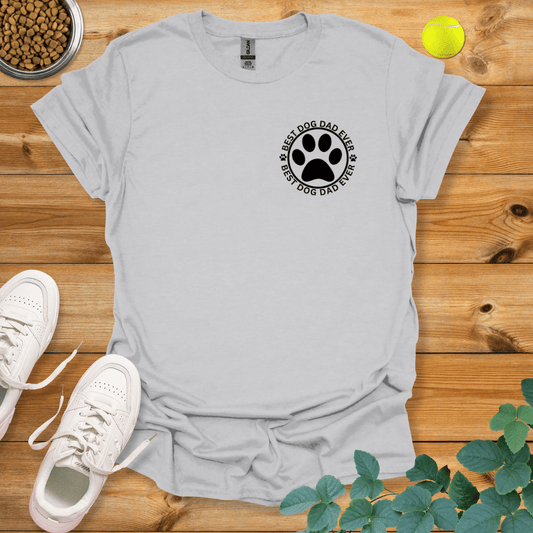 Best Dog Dad Ever Logo T-Shirt Ice Grey / S