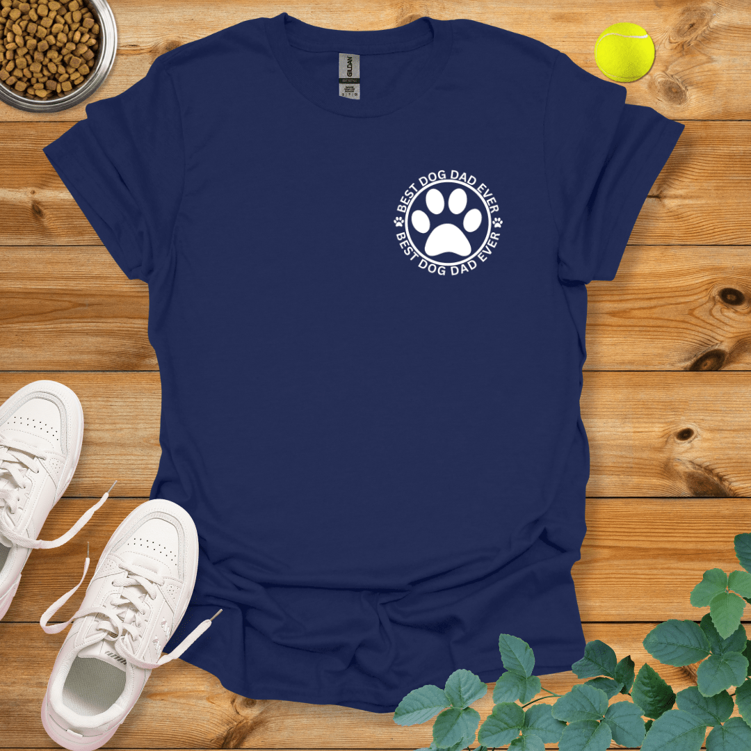 Best Dog Dad Ever Logo T-Shirt Navy / S