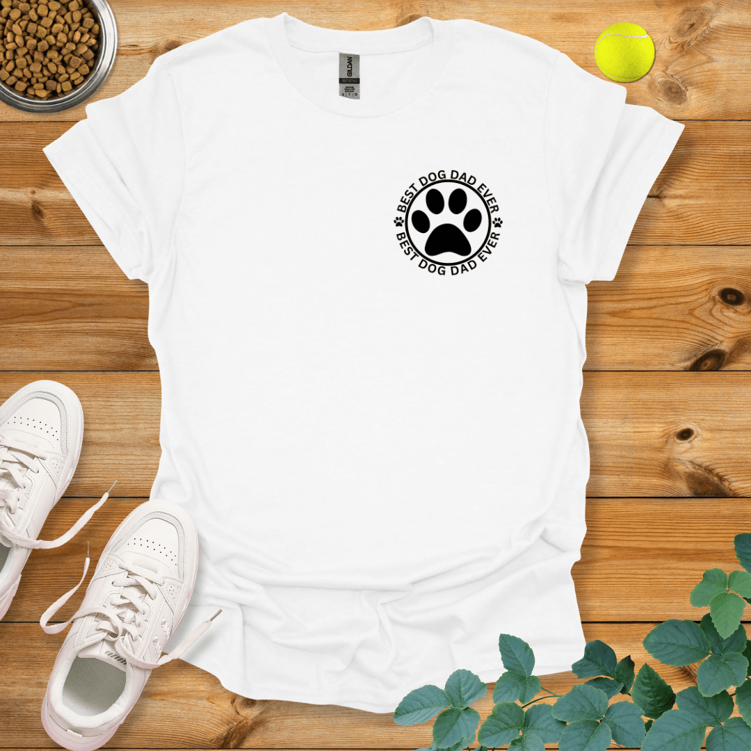 Best Dog Dad Ever Logo T-Shirt White / S