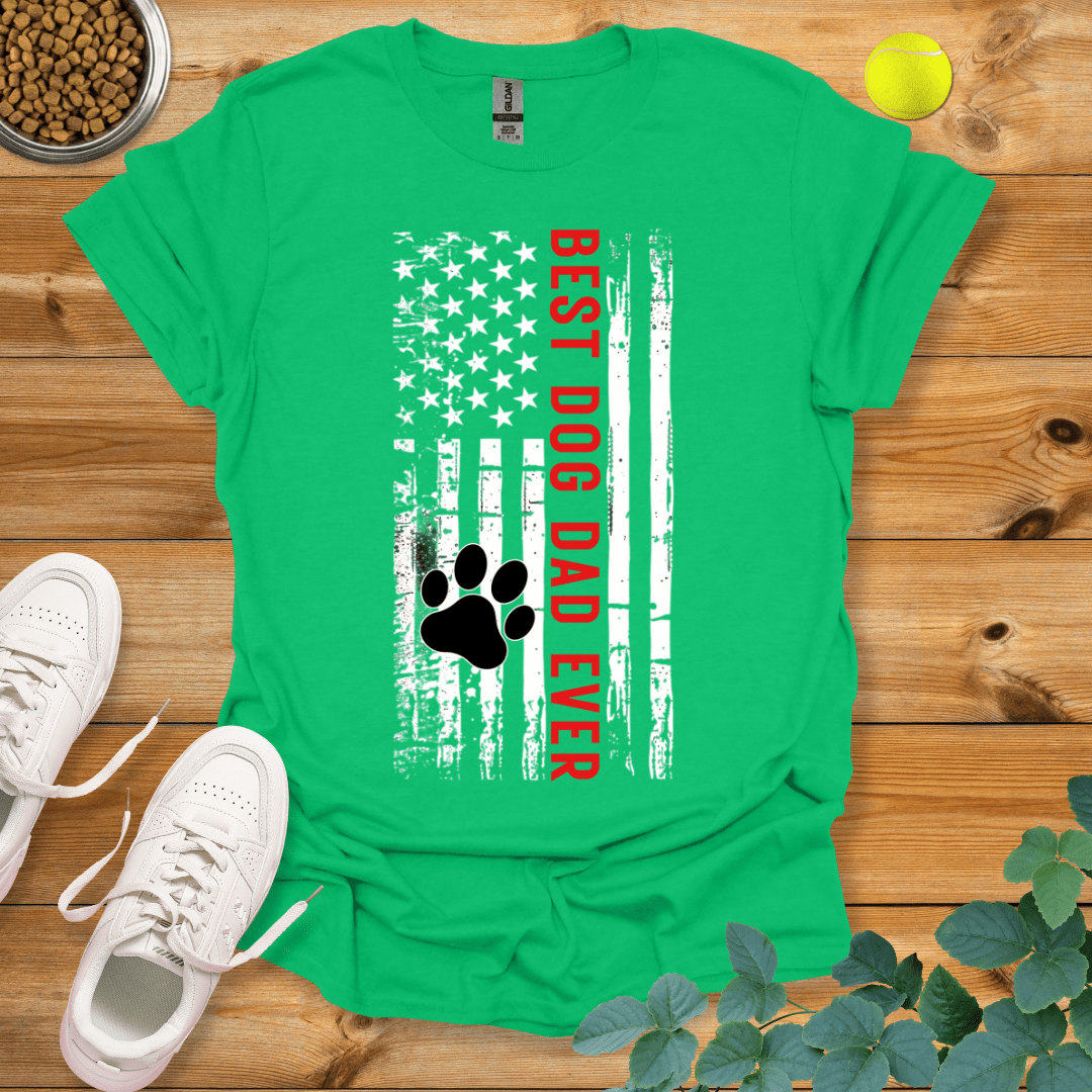 Best Dog Dad Ever T-Shirt Irish Green / S