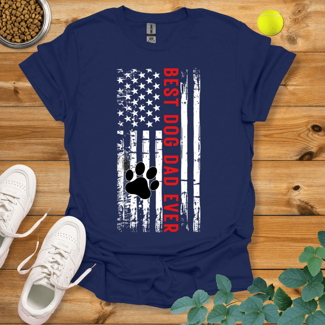 Best Dog Dad Ever T-Shirt Navy / S