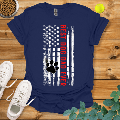 Best Dog Dad Ever T-Shirt Navy / S