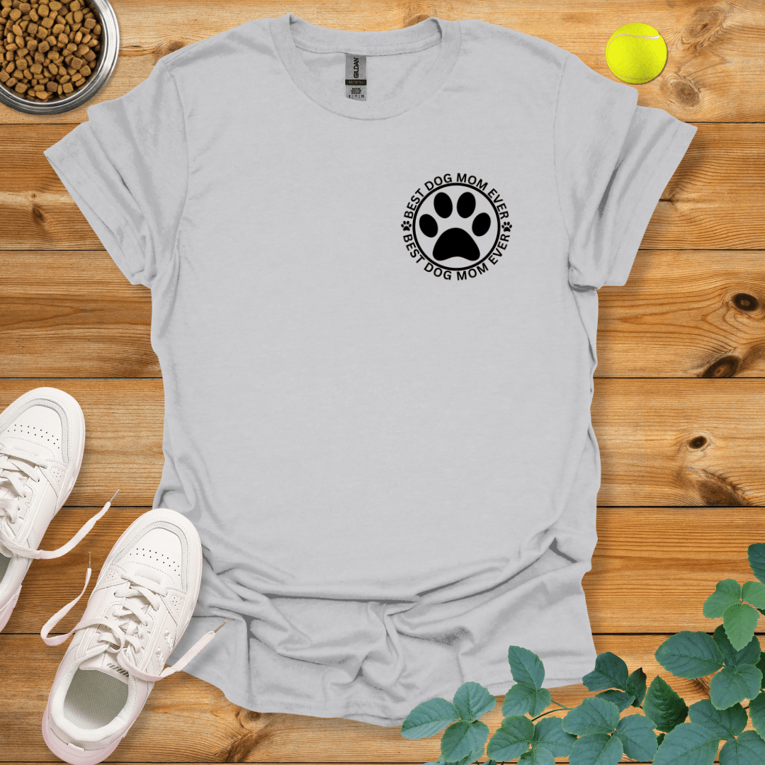 Best Dog Mom Ever Logo T-Shirt Ice Grey / S