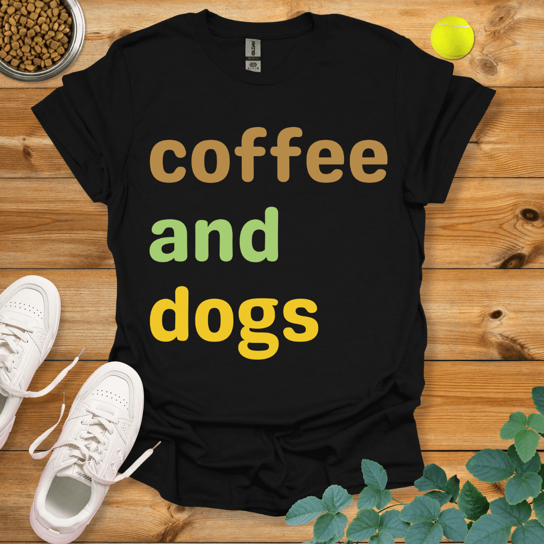 Coffee And Dogs T-Shirt Black / S