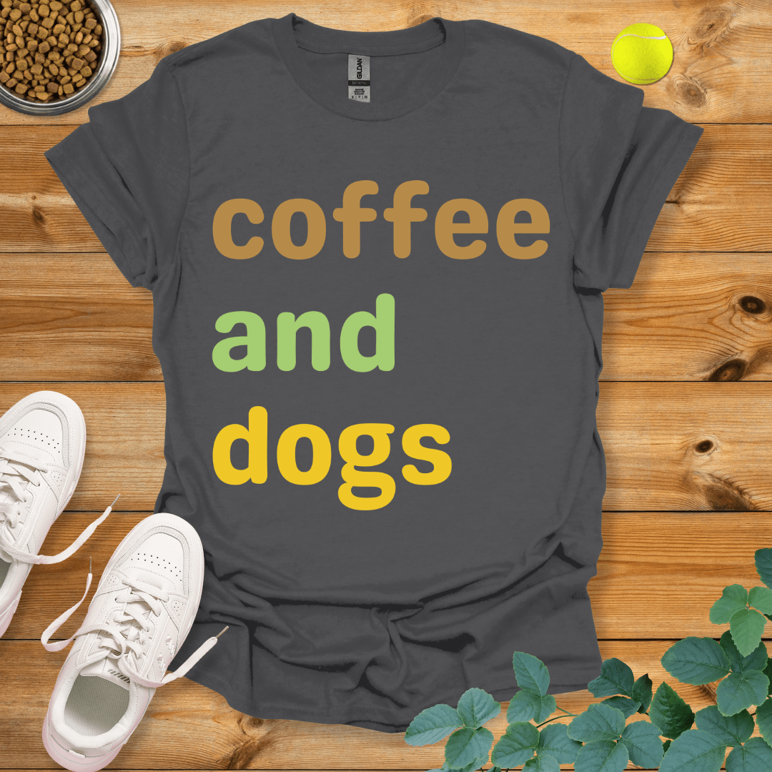 Coffee And Dogs T-Shirt Charcoal / S