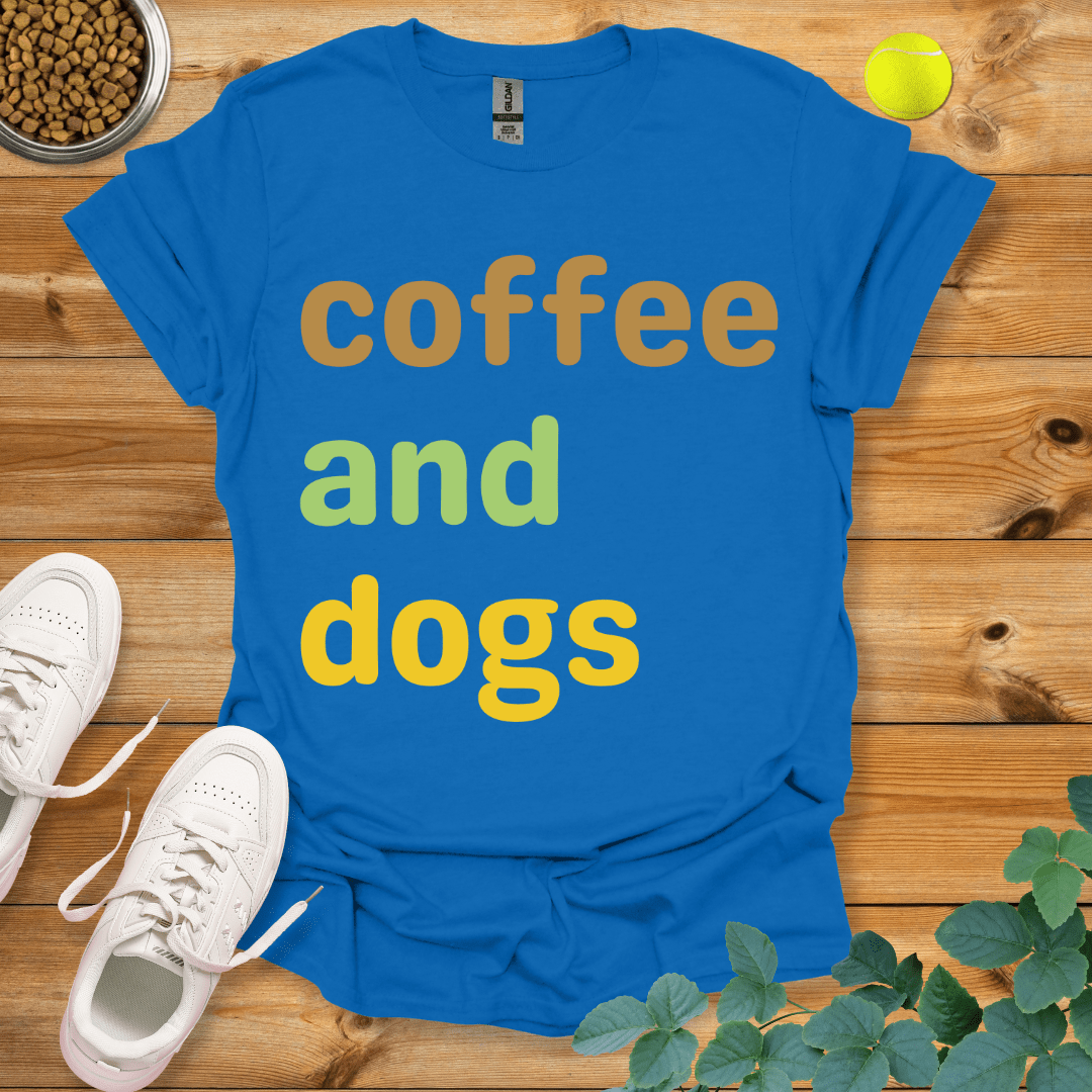 Coffee And Dogs T-Shirt Royal / S