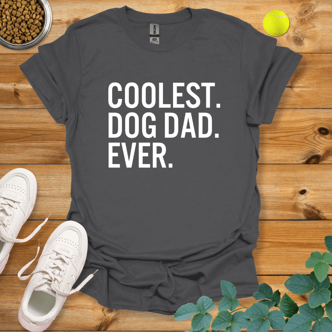 Coolest Dog Dad Ever T-Shirt Charcoal / S