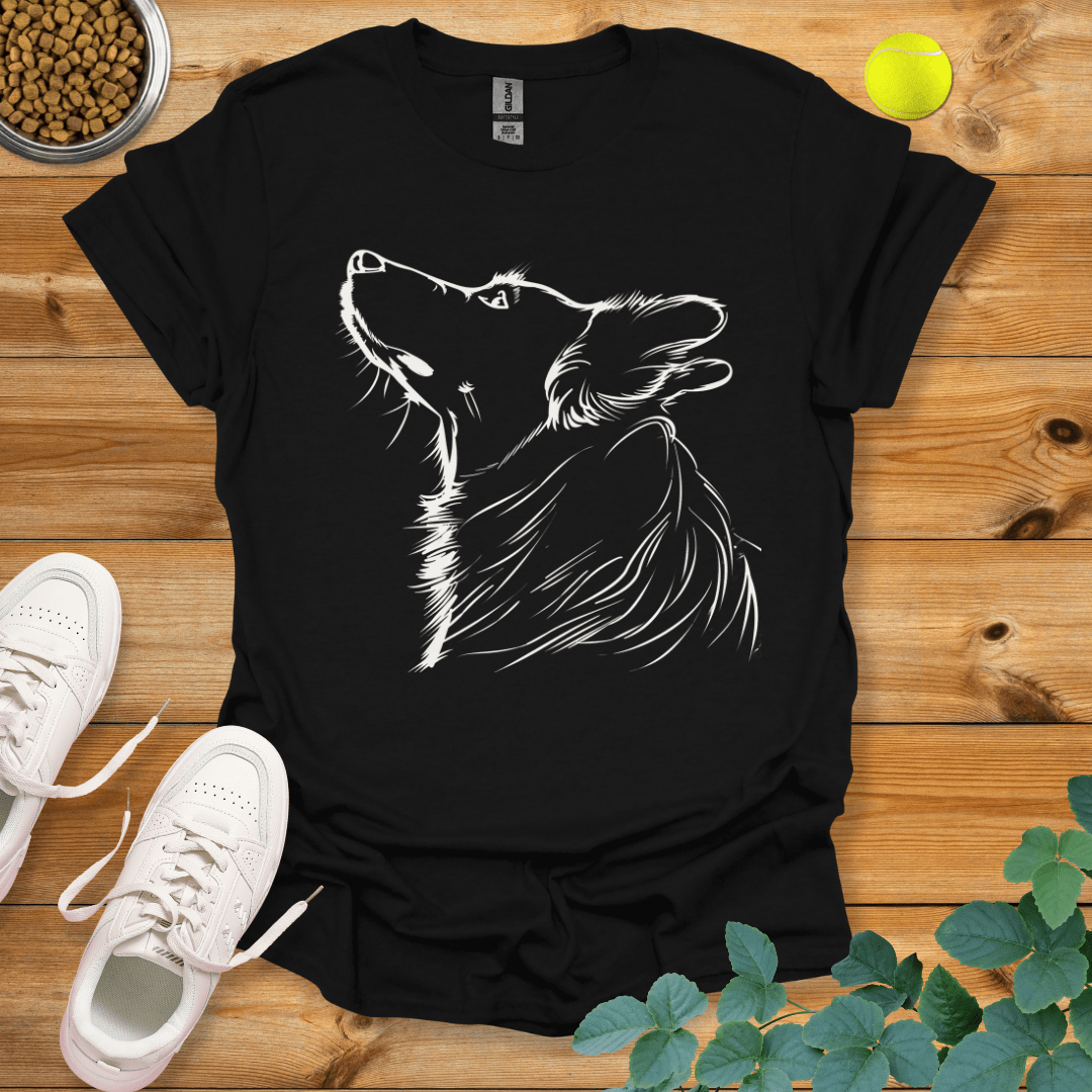 Corgi Drawing T-Shirt Black / S