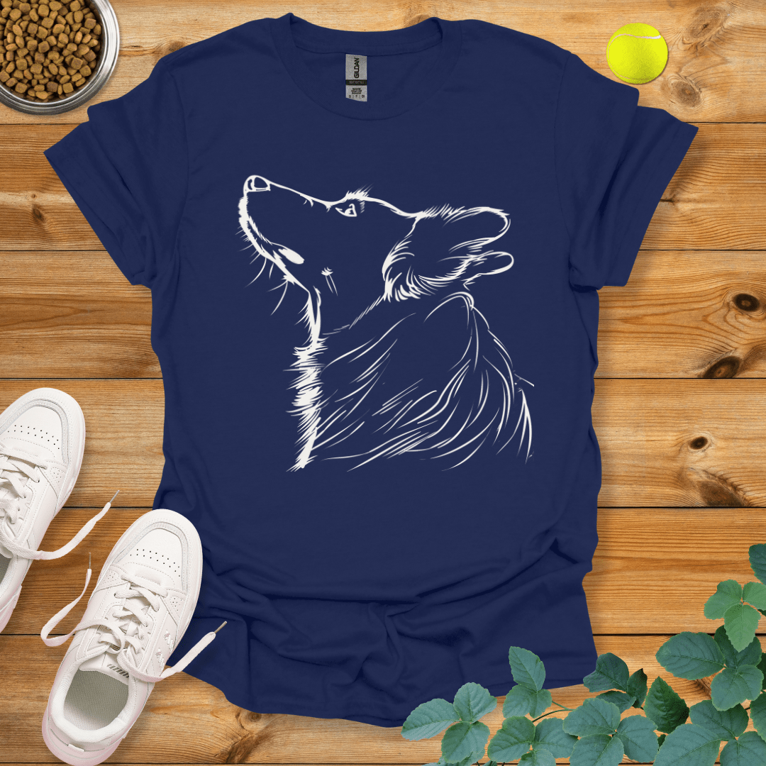 Corgi Drawing T-Shirt Navy / S