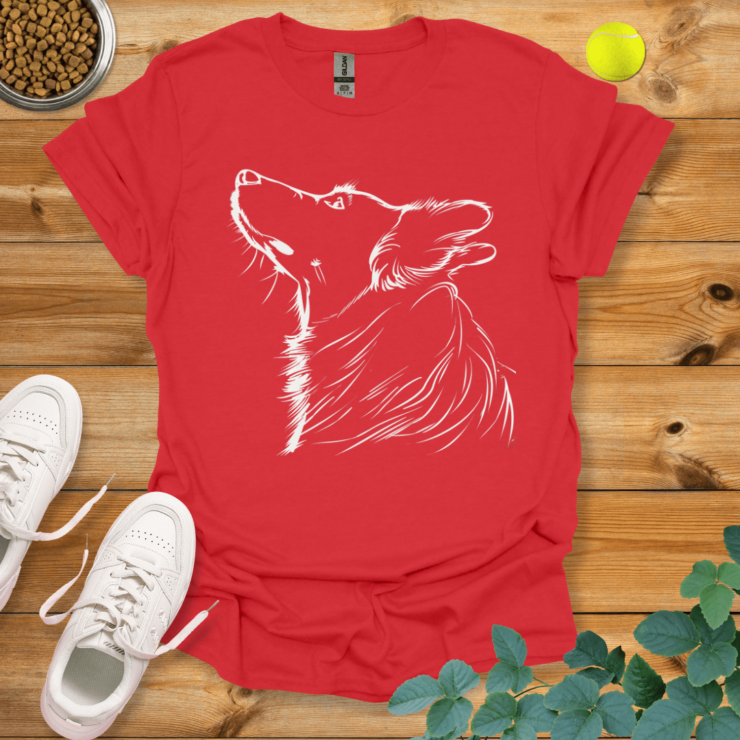 Corgi Drawing T-Shirt Red / S