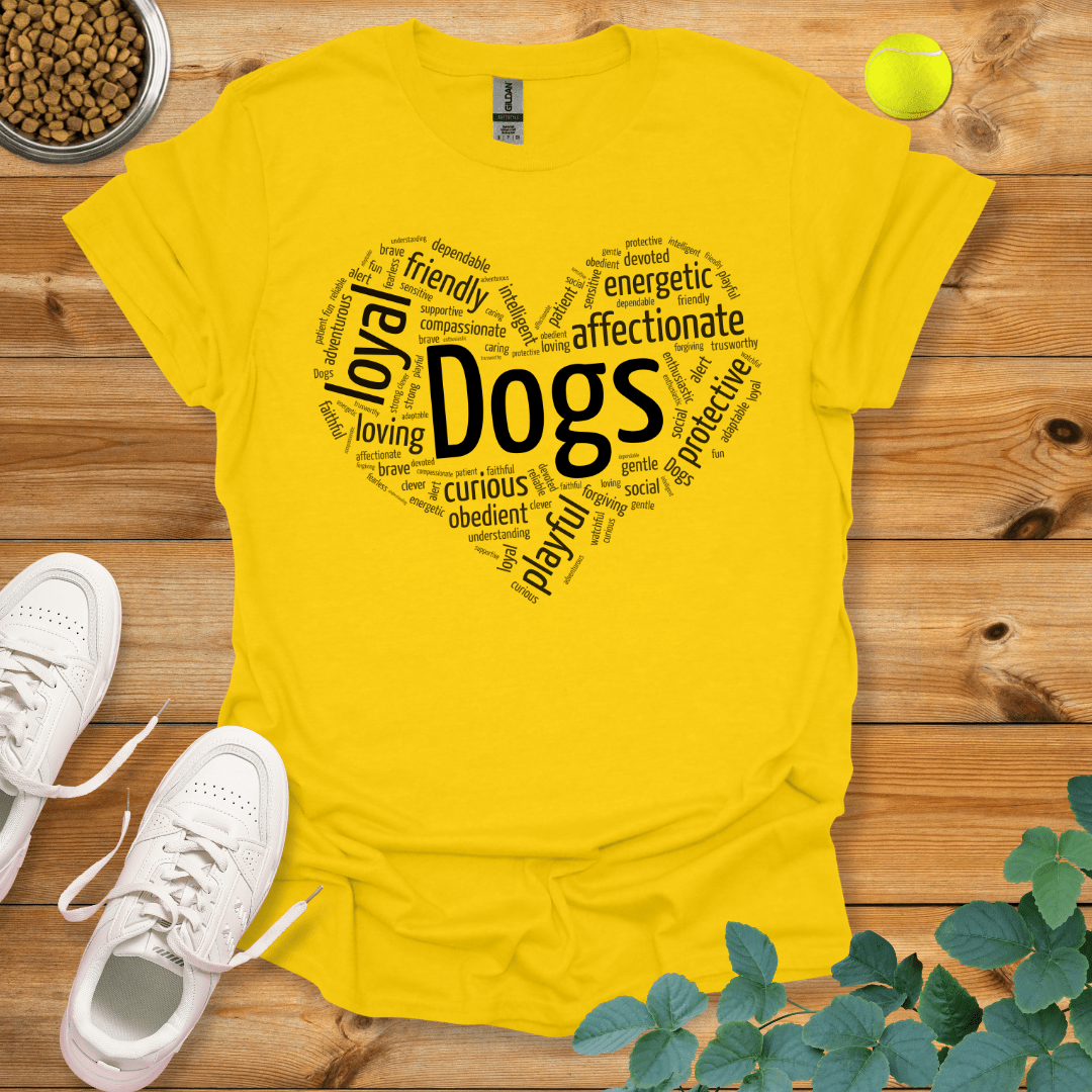 Dog Love Wordart T-Shirt Daisy / S