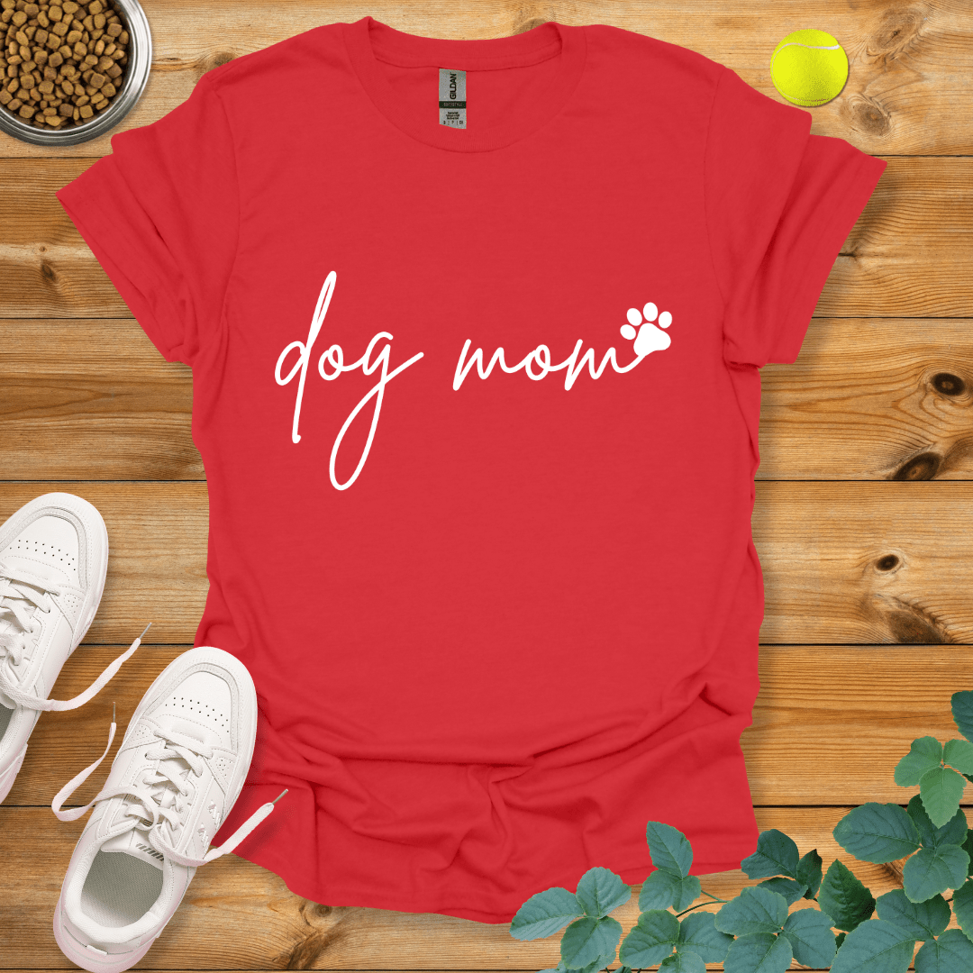 Dog Mom T-Shirt Red / S