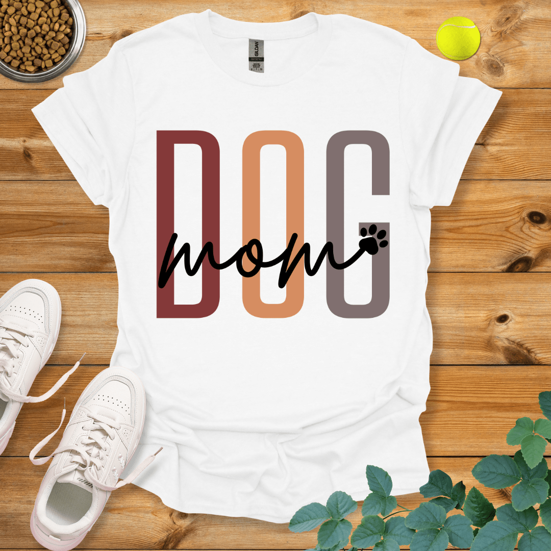 Dog Mom T-Shirt White / S