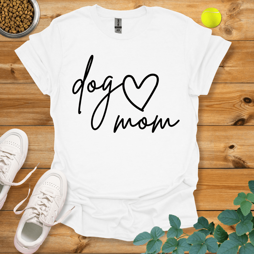 Dog Mom T-Shirt White / S