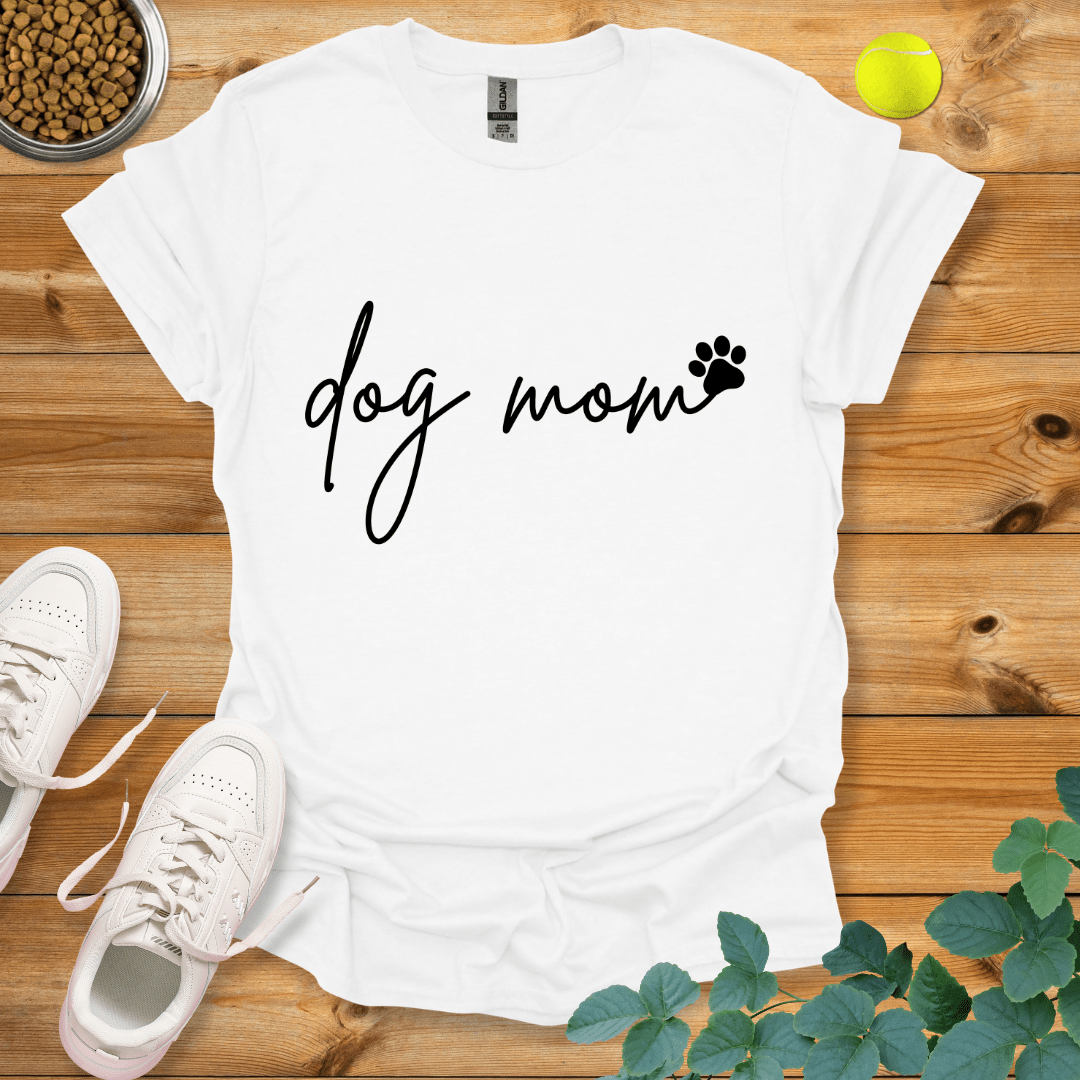 Dog Mom T-Shirt White / S