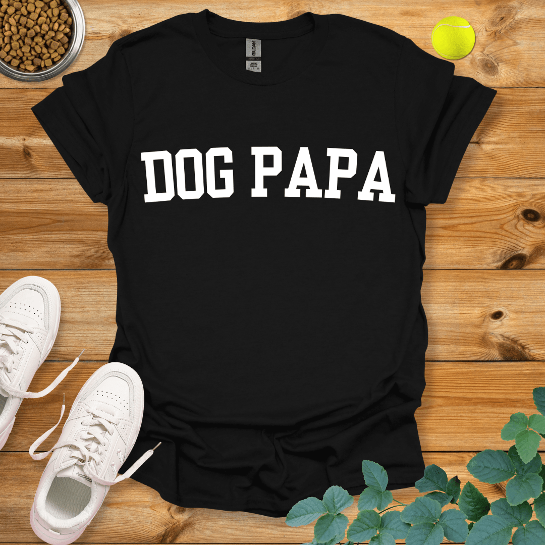 Dog Papa T-Shirt Black / S