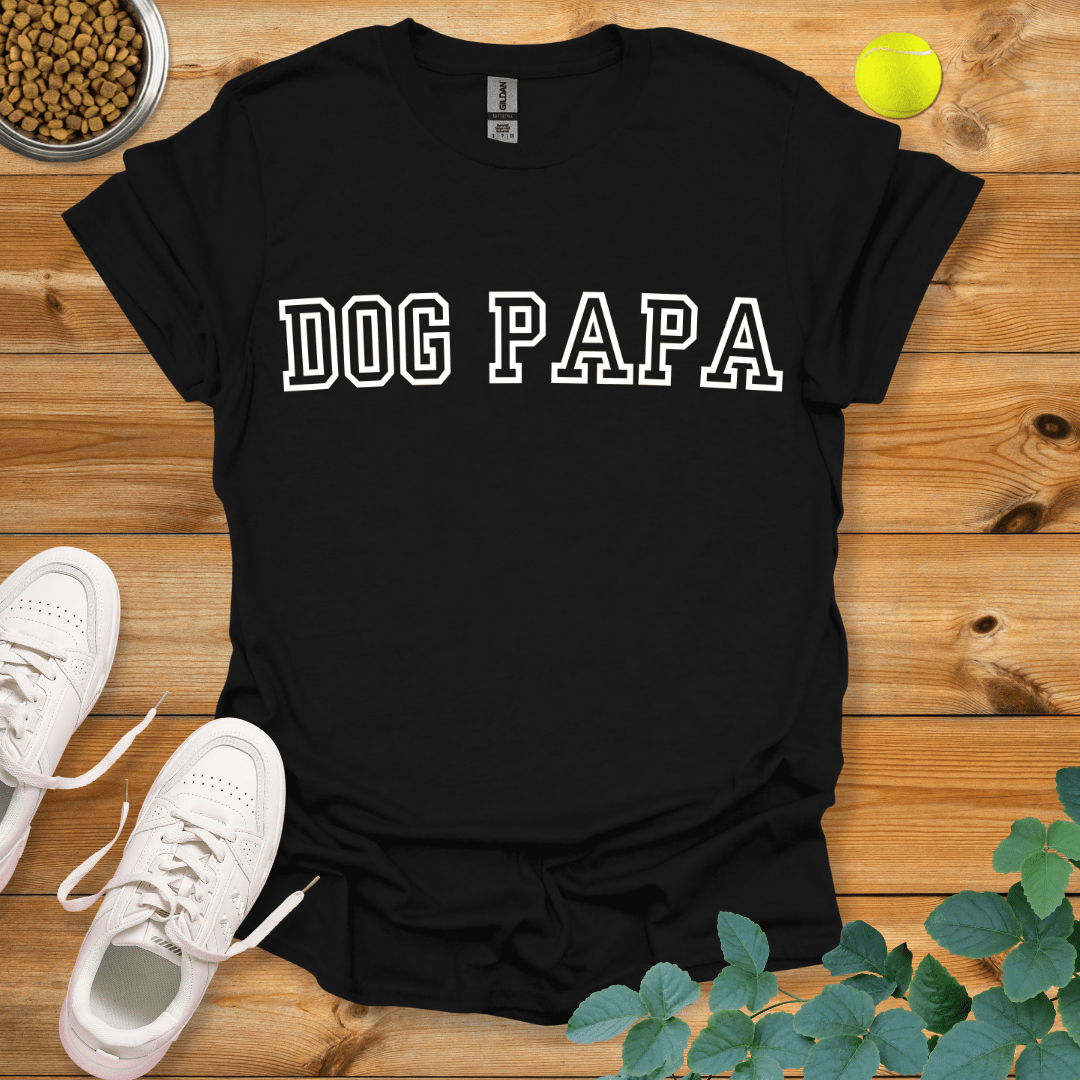 Dog Papa T-Shirt Black / S