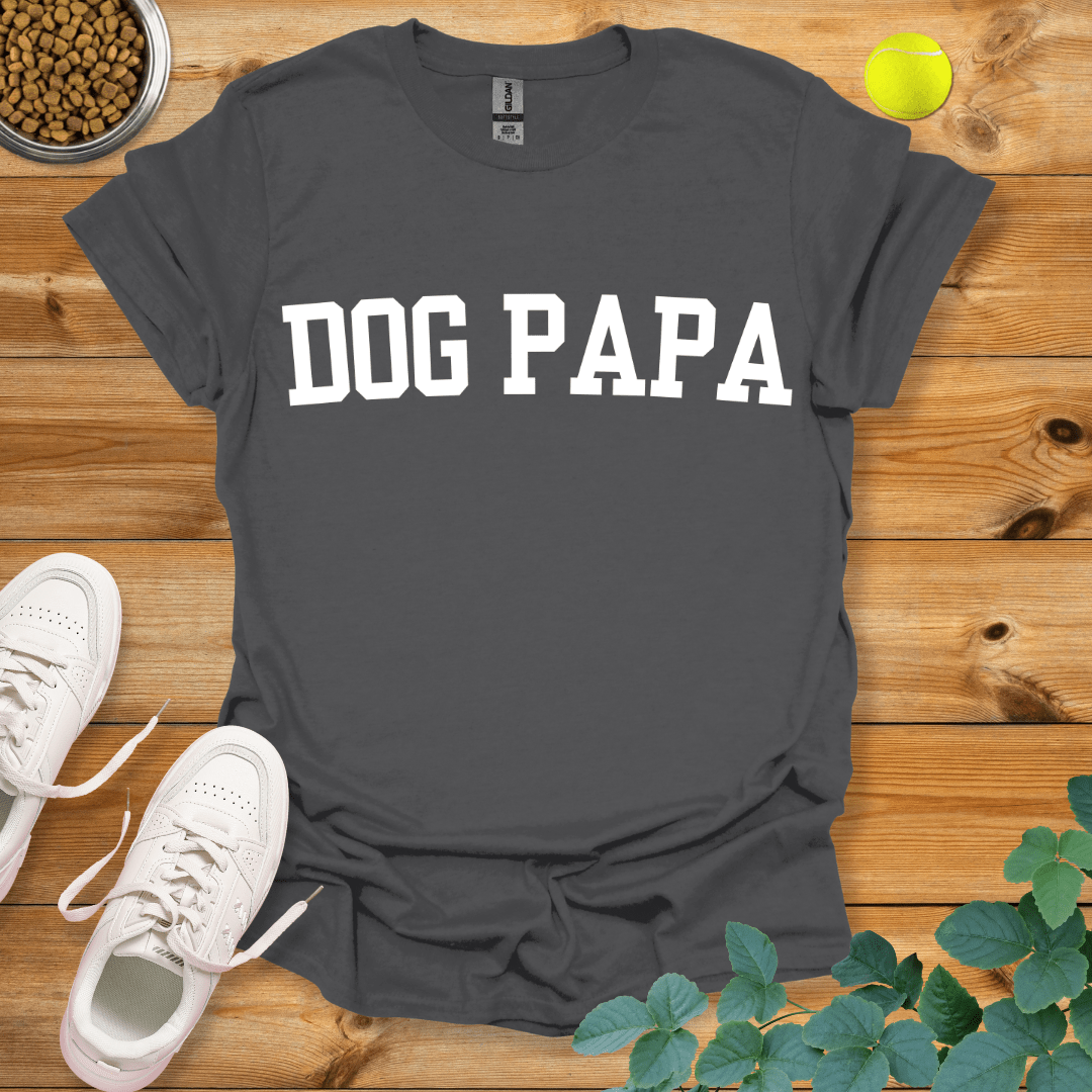 Dog Papa T-Shirt Charcoal / S