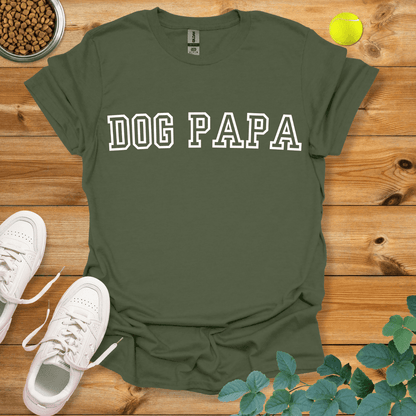 Dog Papa T-Shirt Military Green / S