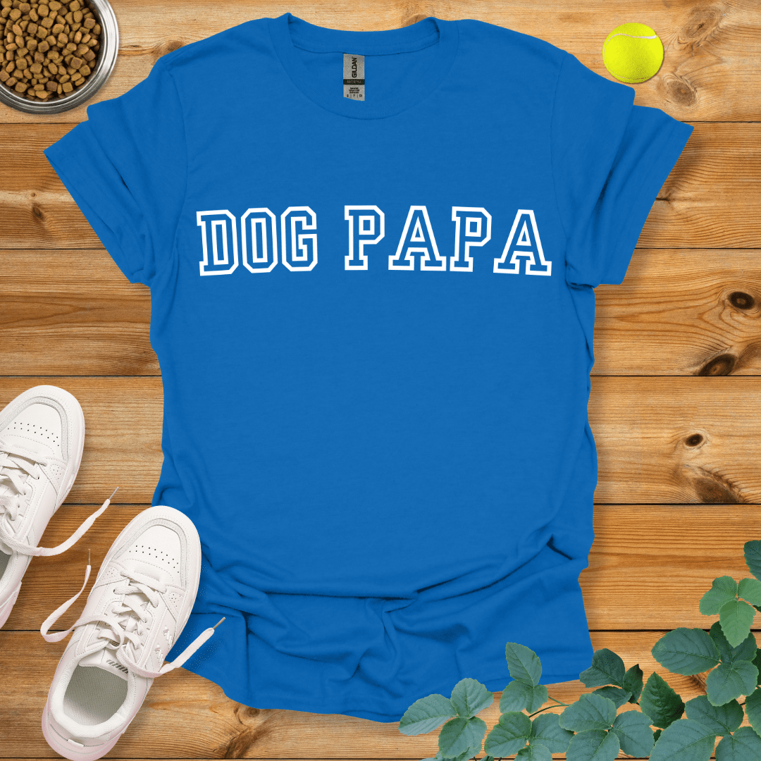 Dog Papa T-Shirt Royal / S