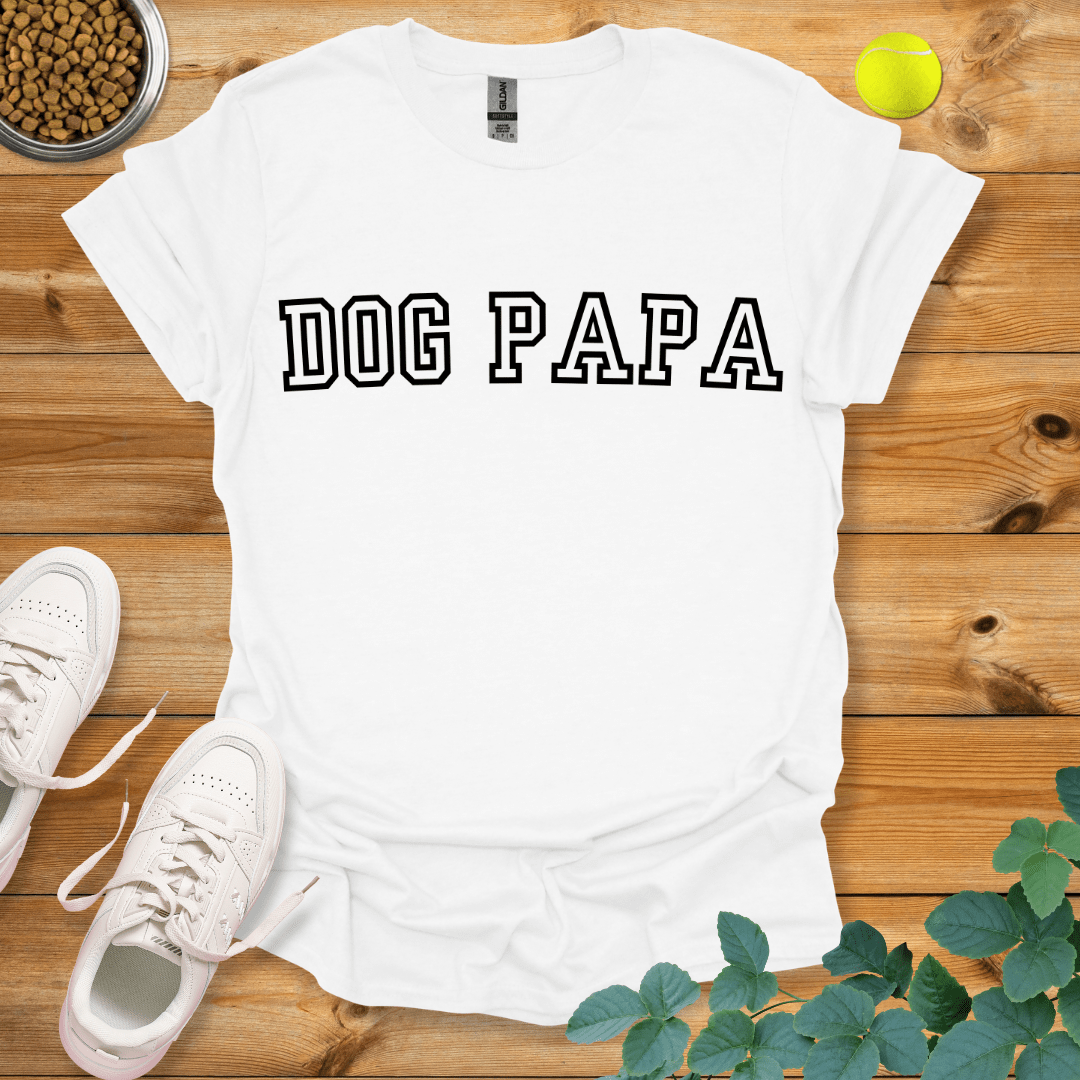 Dog Papa T-Shirt White / S