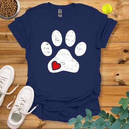 Dog Paw Love T-Shirt Navy / S