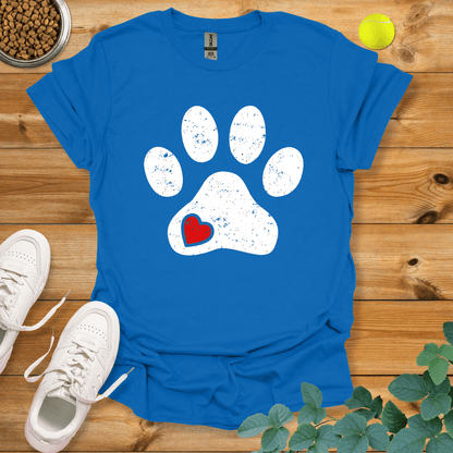 Dog Paw Love T-Shirt Royal / S