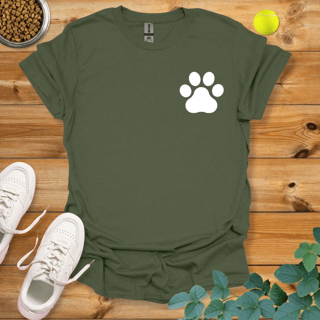 Dog Paw T-Shirt Military Green / S