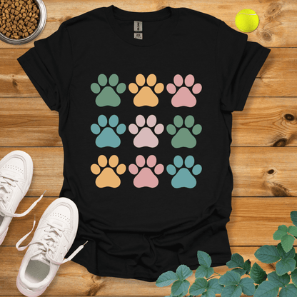 Dog Paws T-Shirt Black / S