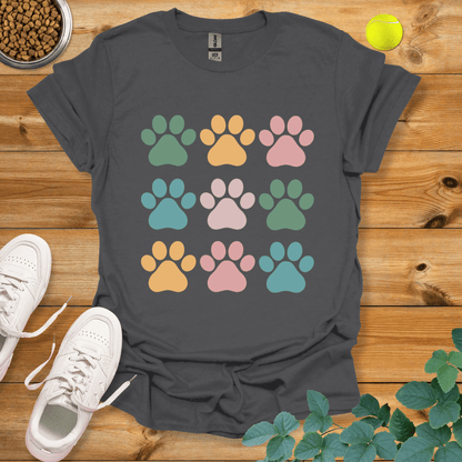 Dog Paws T-Shirt Charcoal / S