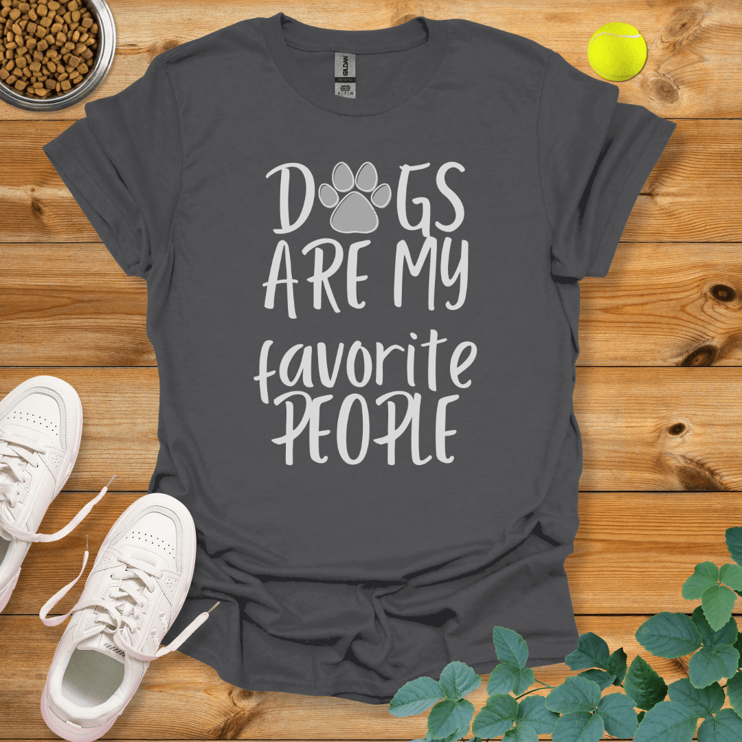 Dogs Are My Favorite People T-Shirt Charcoal / S