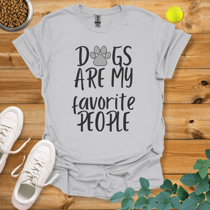 Dogs Are My Favorite People T-Shirt Ice Grey / S