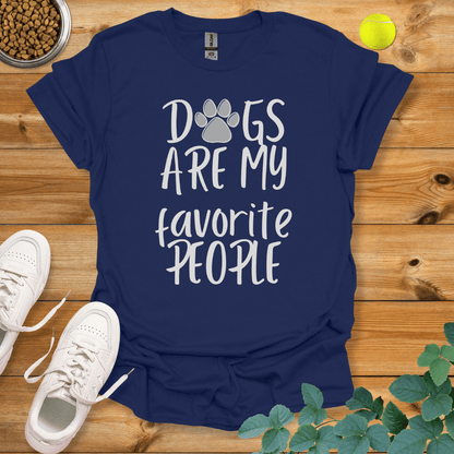 Dogs Are My Favorite People T-Shirt Navy / S