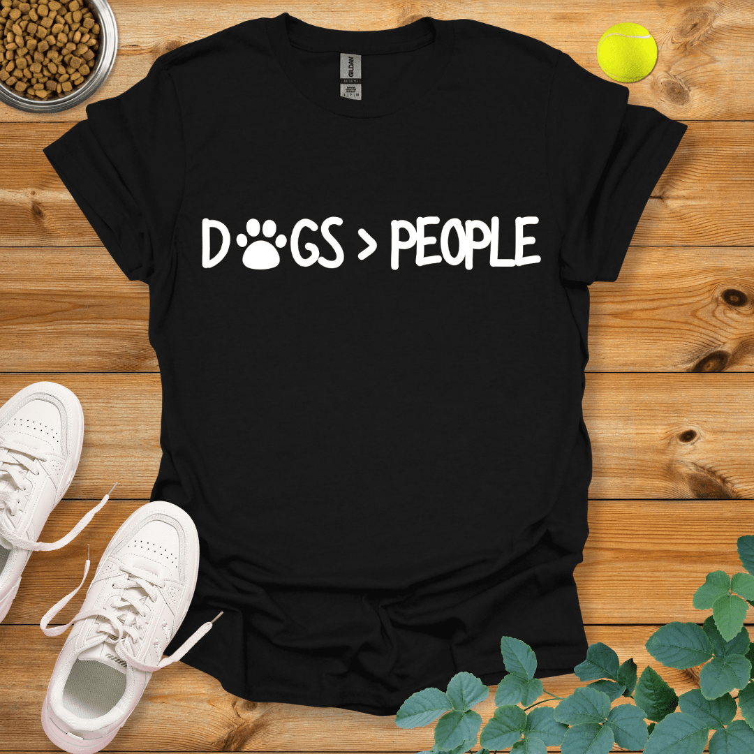 DOGS > PEOPLE T-Shirt Black / S