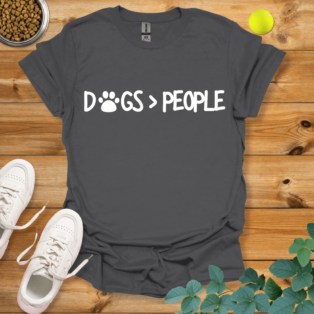 DOGS > PEOPLE T-Shirt Charcoal / S