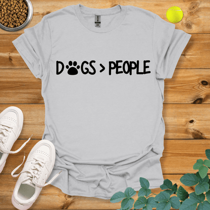 DOGS > PEOPLE T-Shirt Ice Grey / S