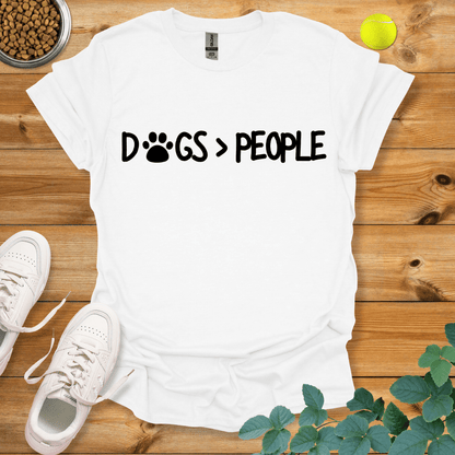 DOGS > PEOPLE T-Shirt White / S