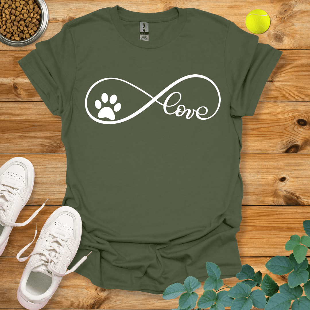 Infinite Paw Love T-Shirt Military Green / S