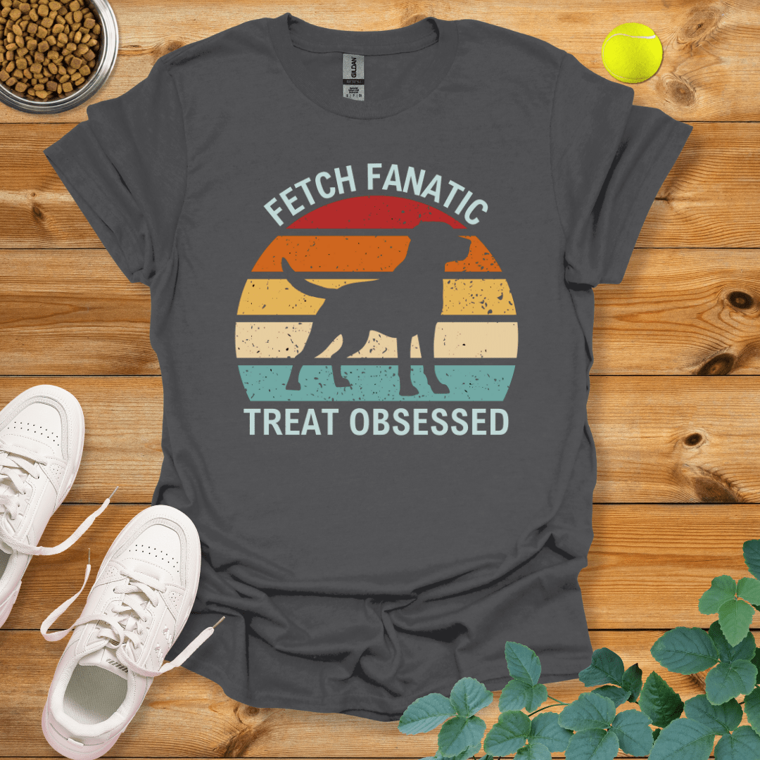 Lab Fetch Fanatic Treat Obsessed T-Shirt Charcoal / S