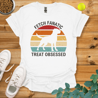 Lab Fetch Fanatic Treat Obsessed T-Shirt White / S