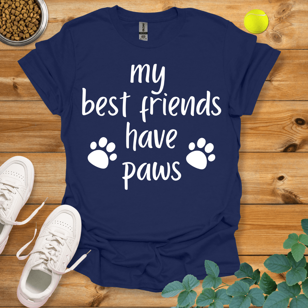 My Best Friends Have Paws T-Shirt Navy / S