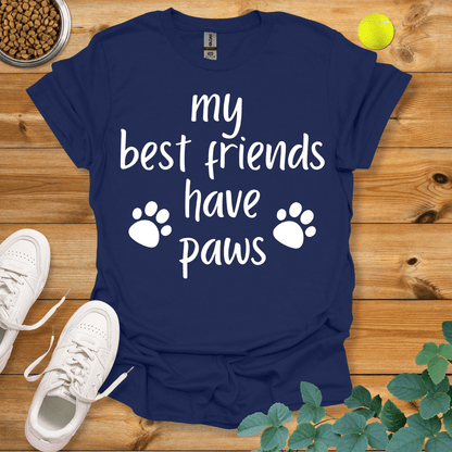 My Best Friends Have Paws T-Shirt Navy / S