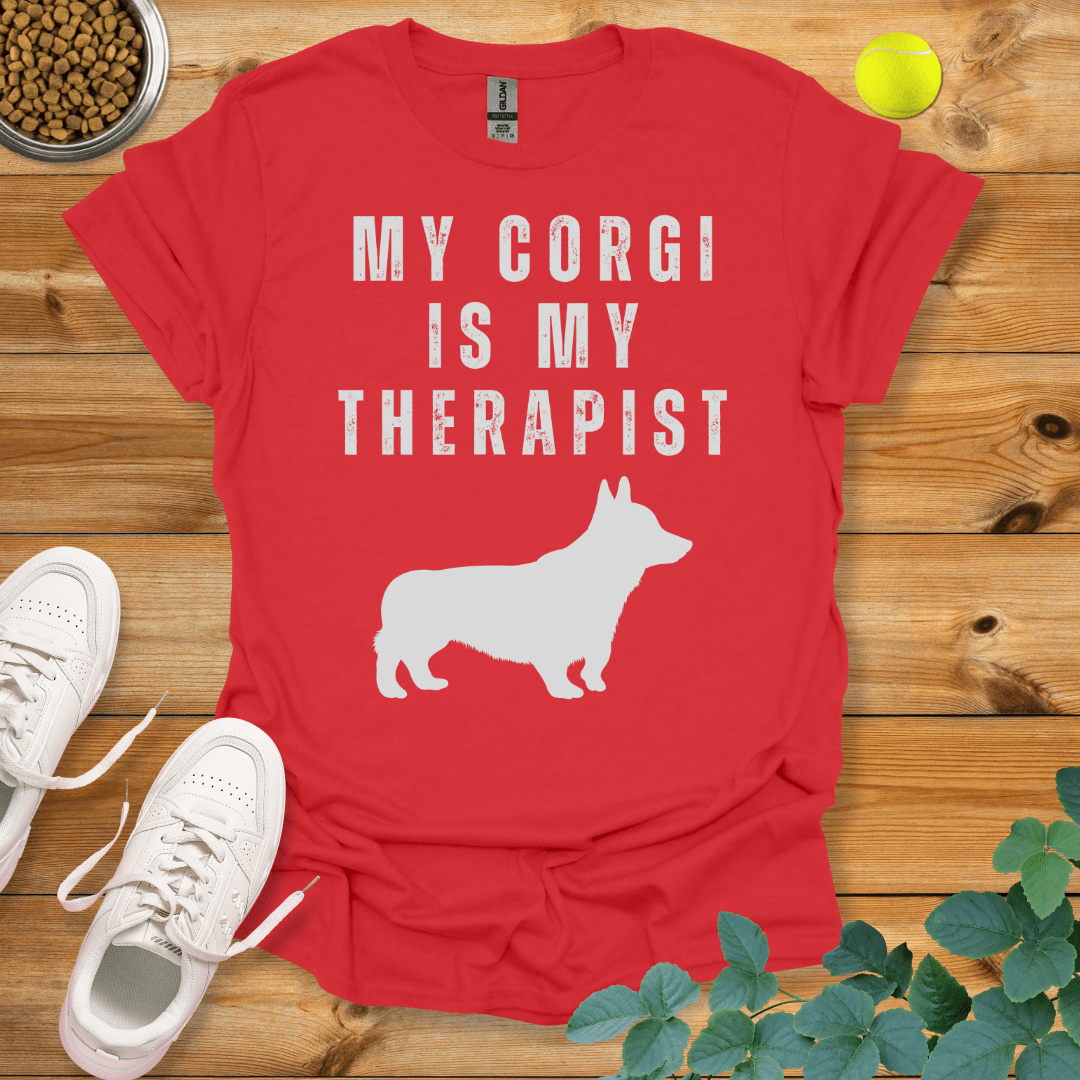 My Corgi Is My Therapist T-Shirt Red / S