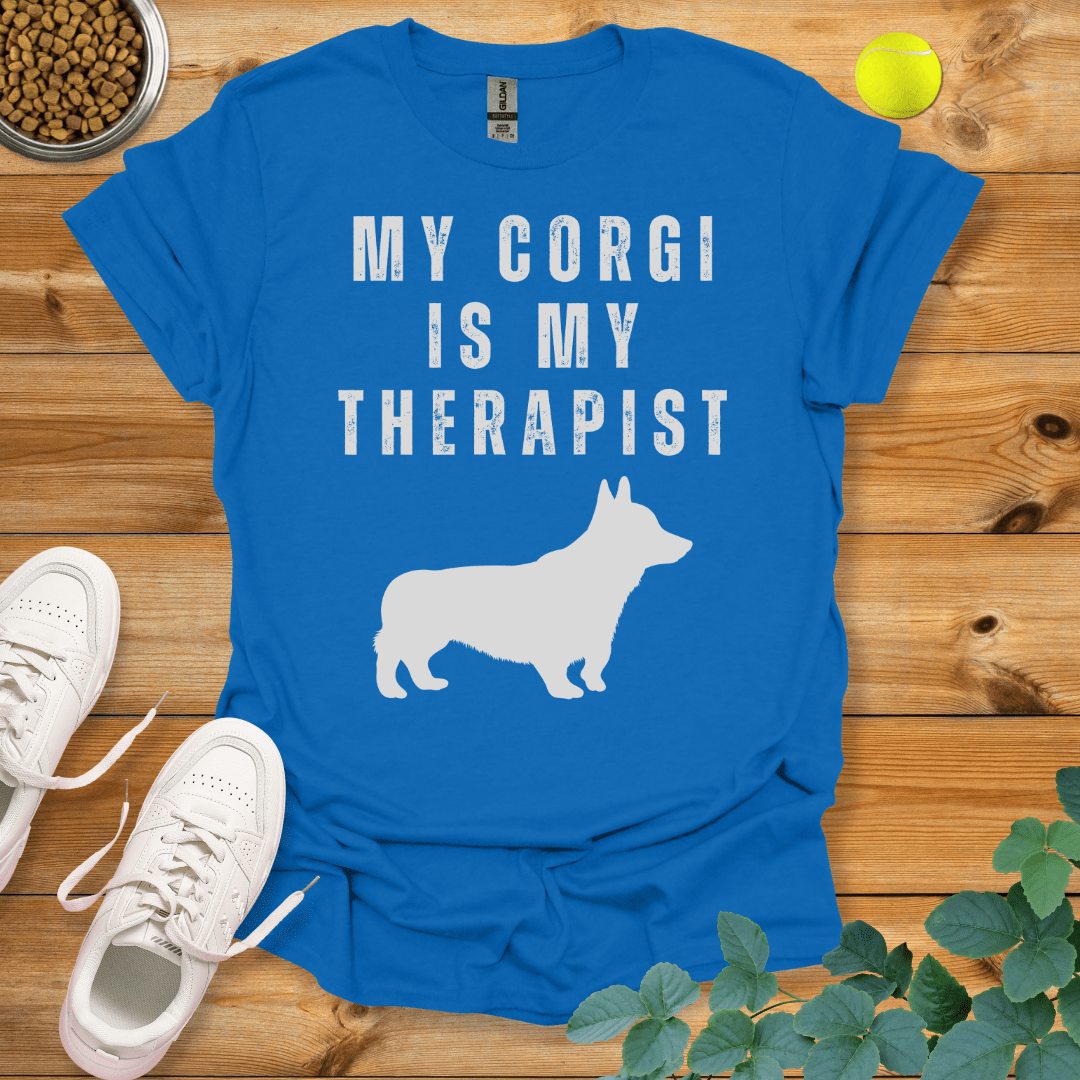 My Corgi Is My Therapist T-Shirt Royal / S