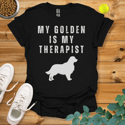 My Golden Is My Therapist T-Shirt Black / S