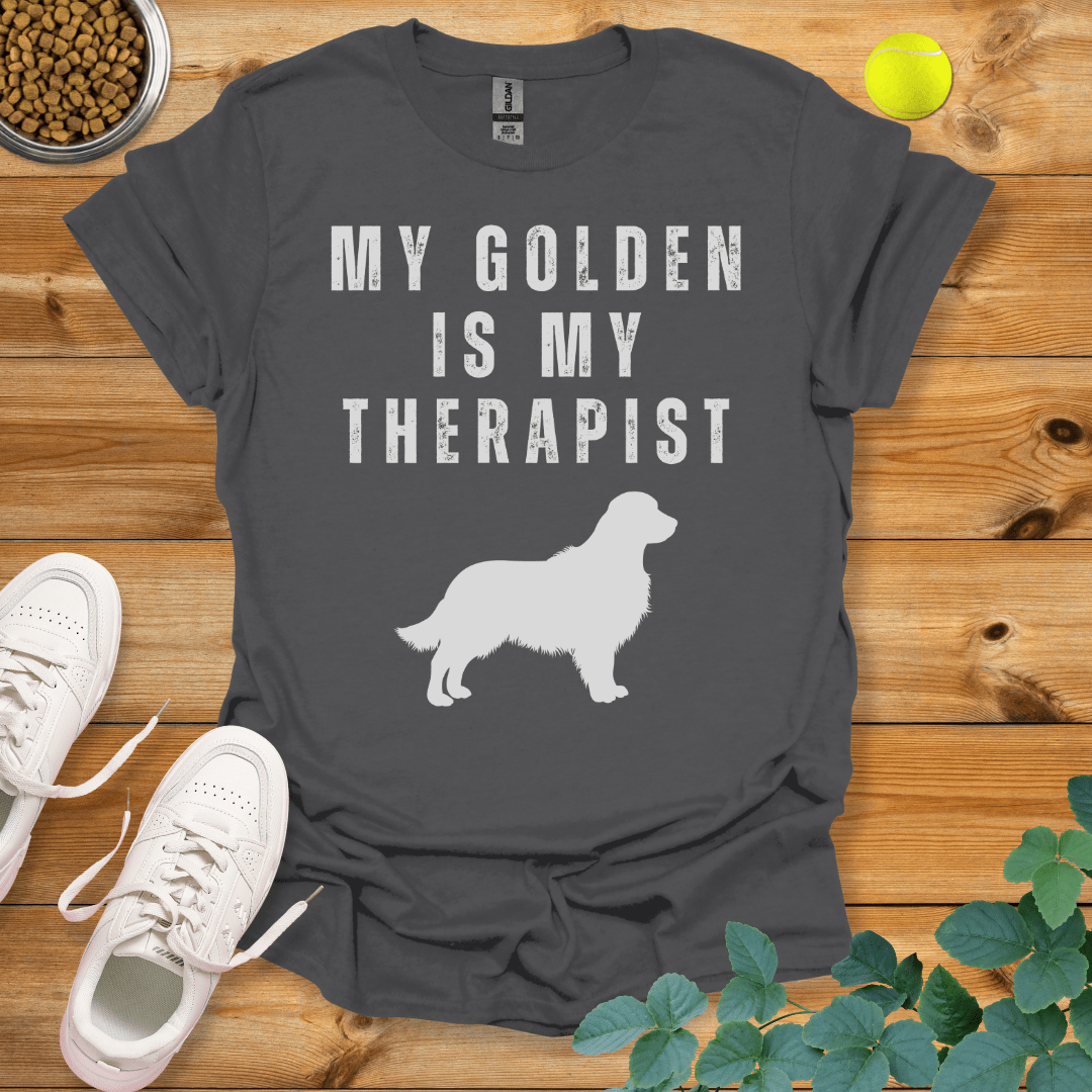 My Golden Is My Therapist T-Shirt Charcoal / S