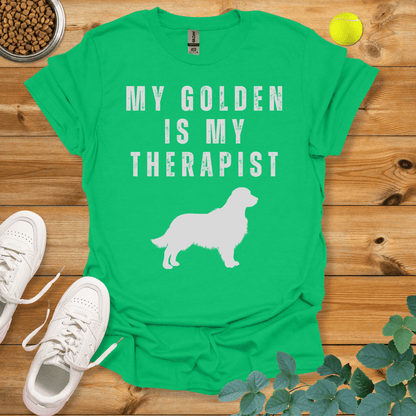 My Golden Is My Therapist T-Shirt Irish Green / S