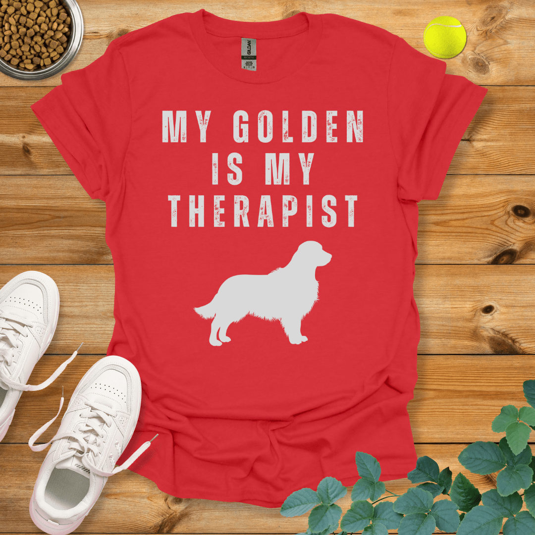 My Golden Is My Therapist T-Shirt Red / S