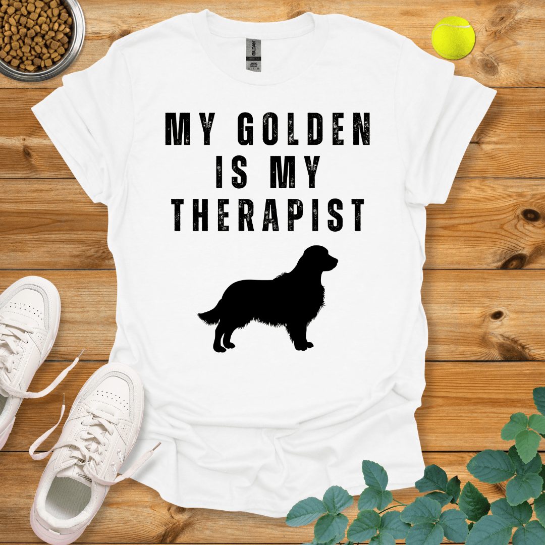 My Golden Is My Therapist T-Shirt White / S