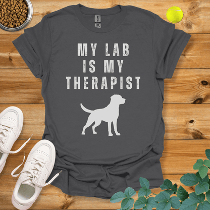 My Lab Is My Therapist T-Shirt Charcoal / S